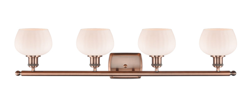 Innovations 516-4W-AC-G91 Four Light Bath Vanity, Antique Copper