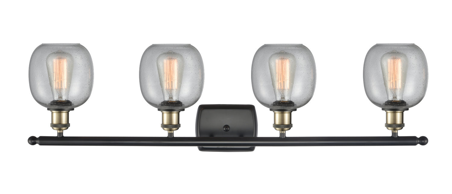 Innovations 516-4W-BAB-G104 Four Light Bath Vanity, Black Antique Brass