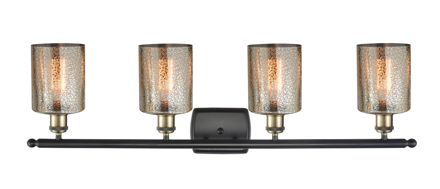 Innovations 516-4W-BAB-G116 Four Light Bath Vanity, Black Antique Brass