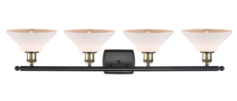 Innovations 516-4W-BAB-G131 Four Light Bath Vanity, Black Antique Brass
