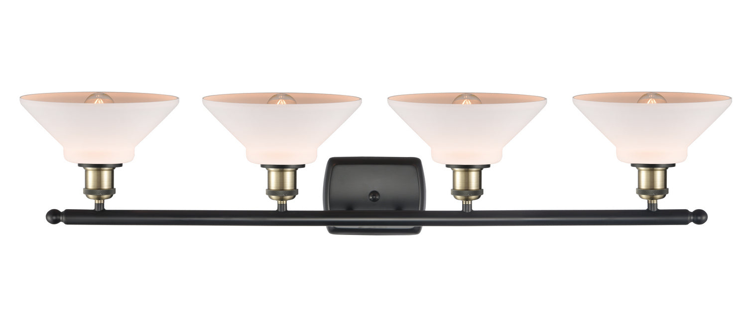 Innovations 516-4W-BAB-G131 Four Light Bath Vanity, Black Antique Brass