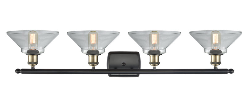 Innovations 516-4W-BAB-G132 Four Light Bath Vanity, Black Antique Brass