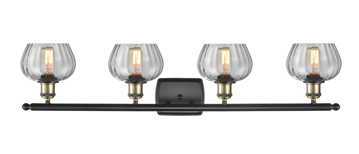 Innovations 516-4W-BAB-G92 Four Light Bath Vanity, Black Antique Brass