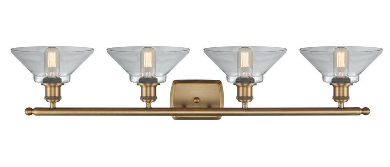 Innovations 516-4W-BB-G132 Four Light Bath Vanity, Brushed Brass