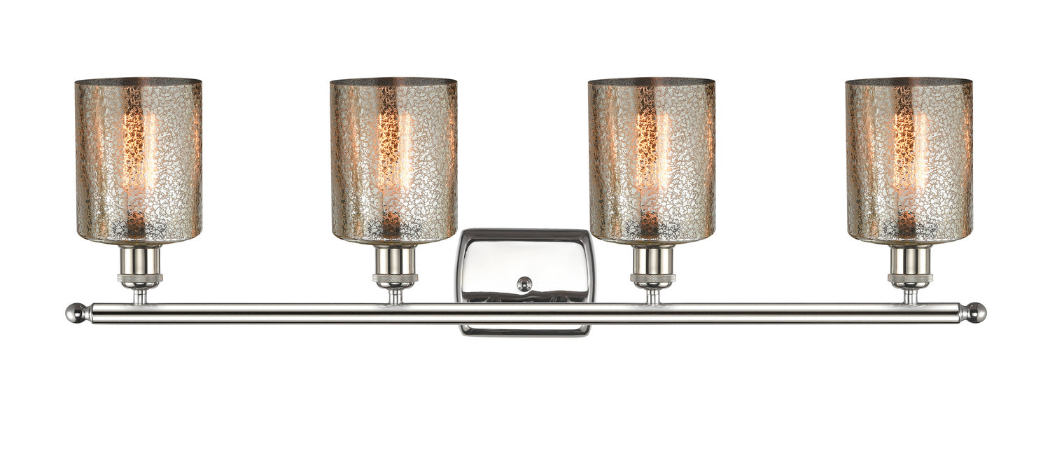 Innovations 516-4W-PN-G116 Four Light Bath Vanity, Polished Nickel