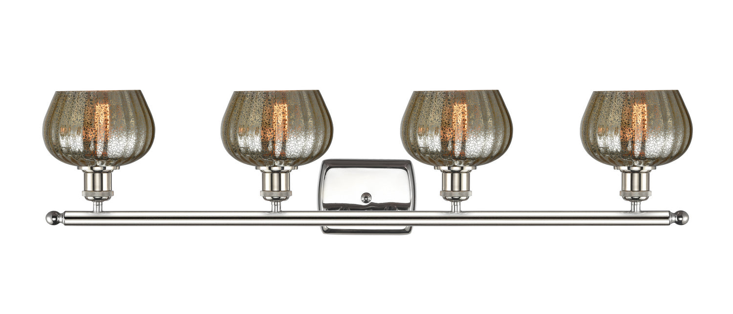 Innovations 516-4W-PN-G96 Four Light Bath Vanity, Polished Nickel