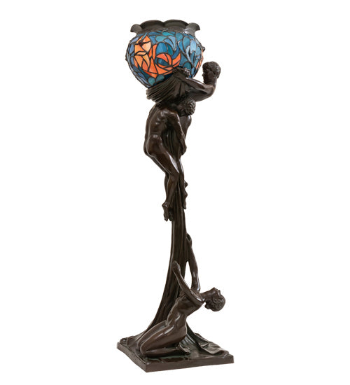 Meyda Tiffany 10708 One Light Table Lamp, Mahogany Bronze