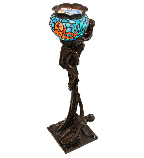 Meyda Tiffany 10708 One Light Table Lamp, Mahogany Bronze