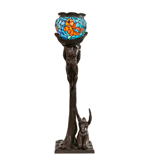 Meyda Tiffany 10708 One Light Table Lamp, Mahogany Bronze