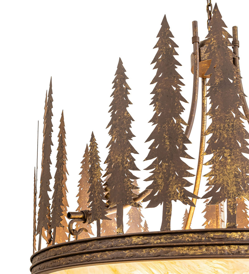 Meyda Tiffany 120785 Eight Light Pendant, Pompeii Gold