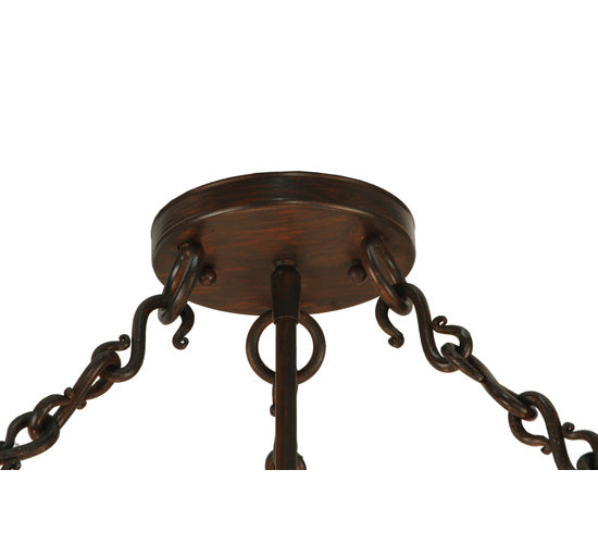 Meyda Tiffany 160803 Four Light Pendant, Rustic Iron