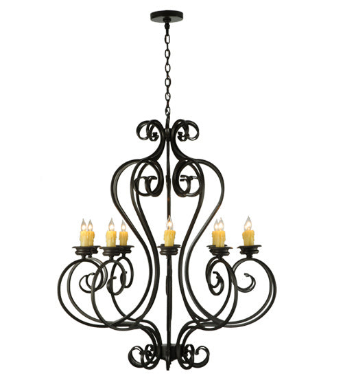 Meyda Tiffany 160807 Ten Light Chandelier, Timeless Bronze