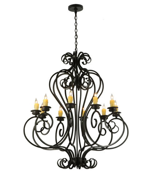 Meyda Tiffany 160807 Ten Light Chandelier, Timeless Bronze