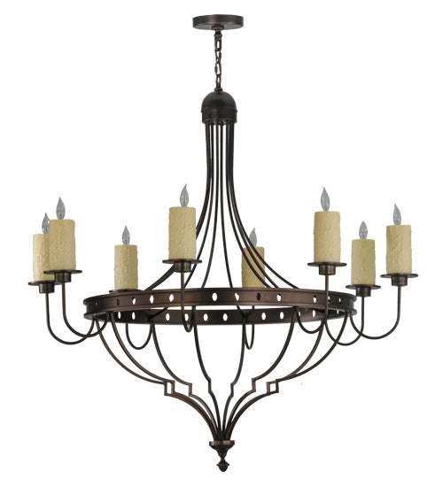 Meyda Tiffany 160814 Eight Light Chandelier, Mahogany Bronze