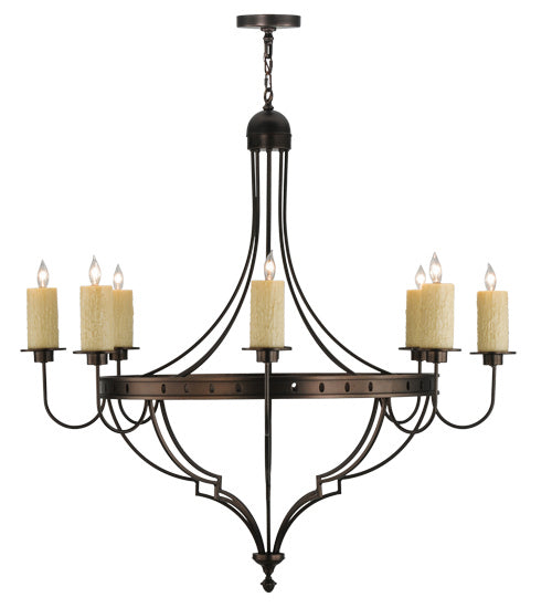 Meyda Tiffany 160814 Eight Light Chandelier, Mahogany Bronze