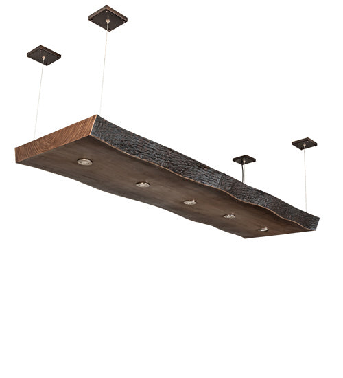 Meyda Tiffany 215293 Five Light Pendant, Faux Raw Wood
