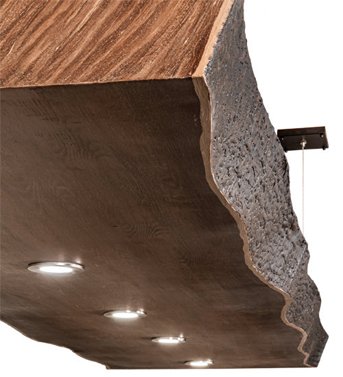 Meyda Tiffany 215293 Five Light Pendant, Faux Raw Wood