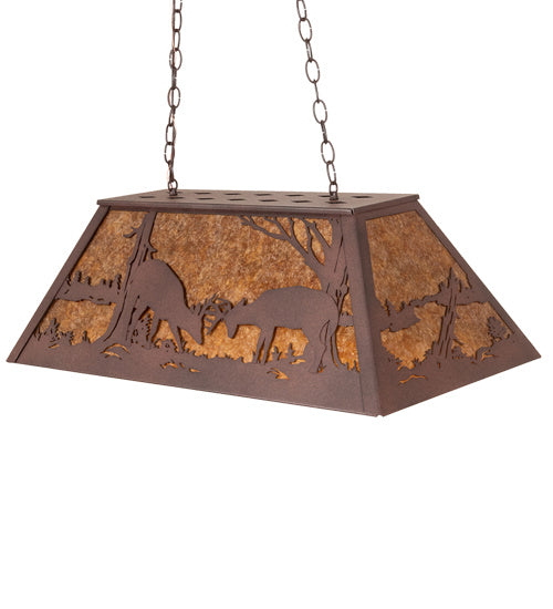 Meyda Tiffany 216481 Six Light Pendant, Distressed Rust
