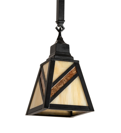 Meyda Tiffany 218907 One Light Pendant, Flat Black