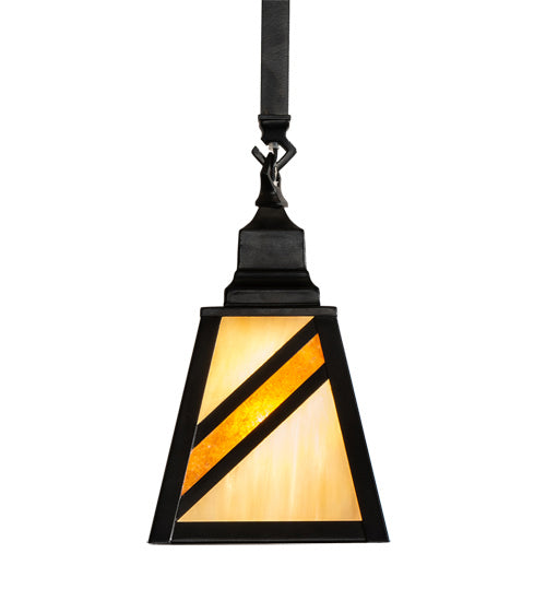 Meyda Tiffany 218907 One Light Pendant, Flat Black