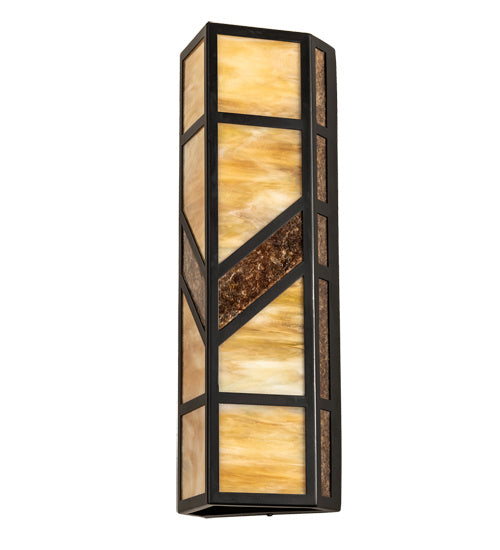 Meyda Tiffany 218919 Two Light Wall Sconce, Flat Black