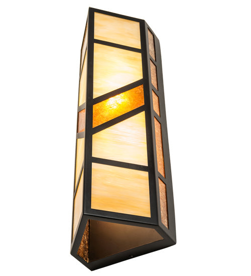 Meyda Tiffany 218919 Two Light Wall Sconce, Flat Black
