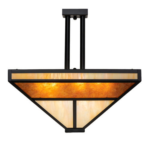 Meyda Tiffany 218920 Eight Light Semi-Flushmount, Flat Black
