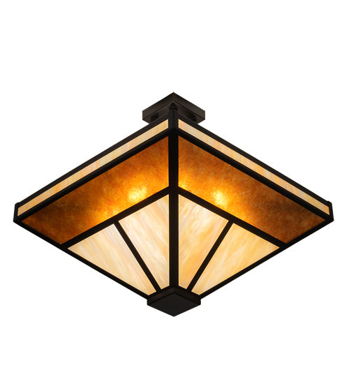 Meyda Tiffany 218920 Eight Light Semi-Flushmount, Flat Black