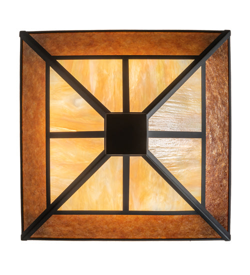 Meyda Tiffany 218920 Eight Light Semi-Flushmount, Flat Black