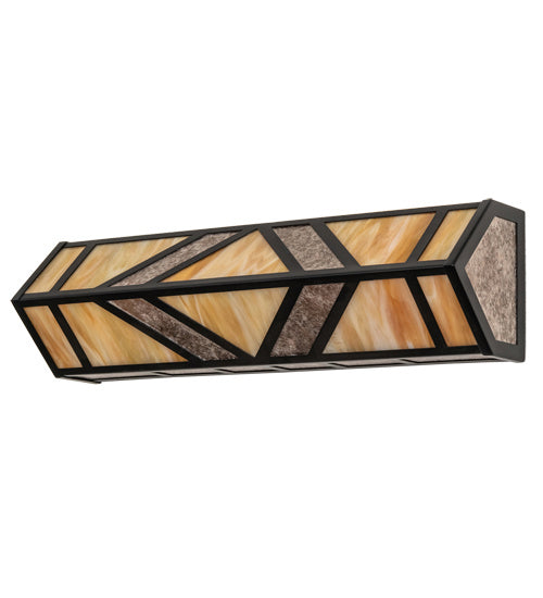 Meyda Tiffany 218923 Four Light Vanity, Flat Black
