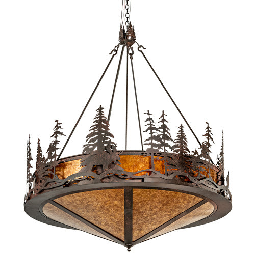 Meyda Tiffany 219064 Six Light Pendant, Rustic Nail