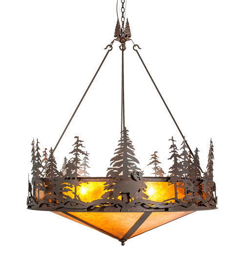 Meyda Tiffany 219064 Six Light Pendant, Rustic Nail