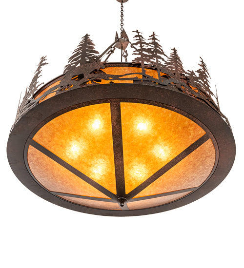 Meyda Tiffany 219064 Six Light Pendant, Rustic Nail