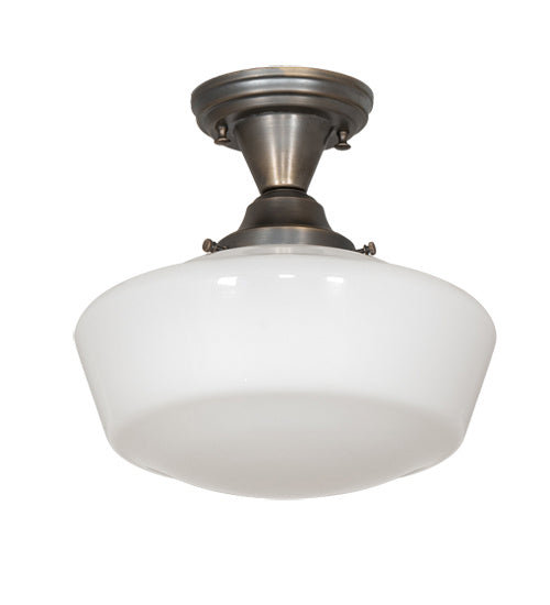 Meyda Tiffany 219153 One Light Semi-Flushmount, Antique Brass