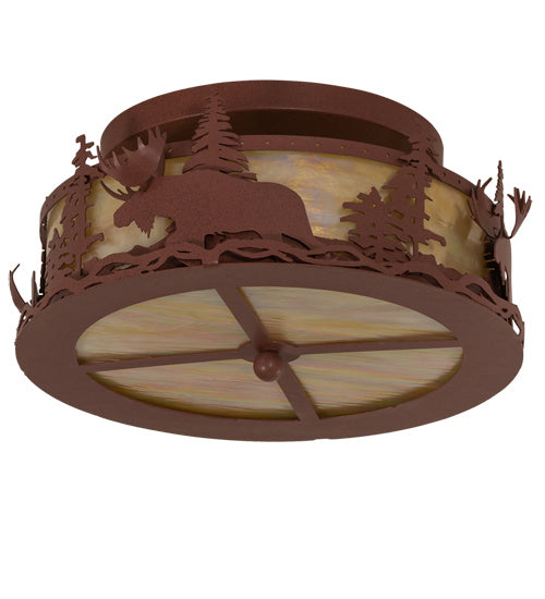 Meyda Tiffany 219213 Two Light Flushmount, Rust