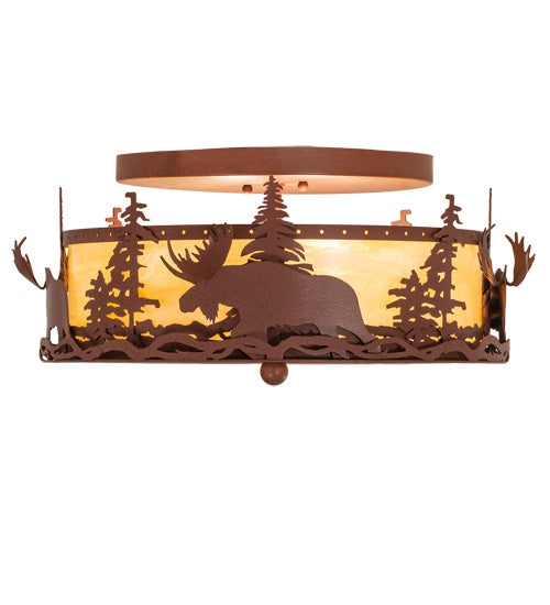 Meyda Tiffany 219213 Two Light Flushmount, Rust