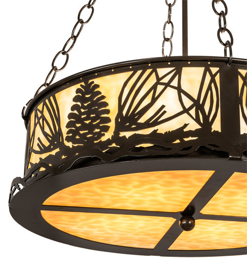 Meyda Tiffany 219545 Four Light Pendant, Timeless Bronze