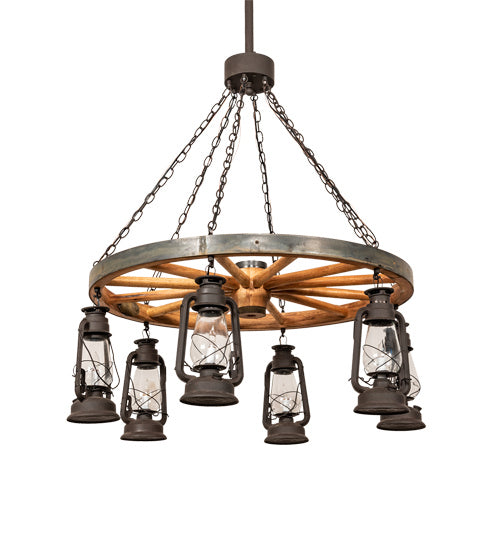 Meyda Tiffany 219573 Six Light Chandelier, Dark Roast