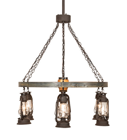 Meyda Tiffany 219573 Six Light Chandelier, Dark Roast