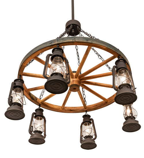 Meyda Tiffany 219573 Six Light Chandelier, Dark Roast