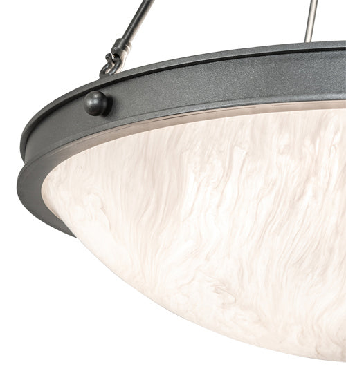Meyda Tiffany 219605 Six Light Pendant, Blackened Pewter