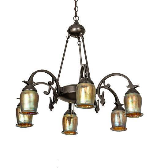 Meyda Tiffany 219621 Six Light Chandelier, Oil Rubbed Bronze