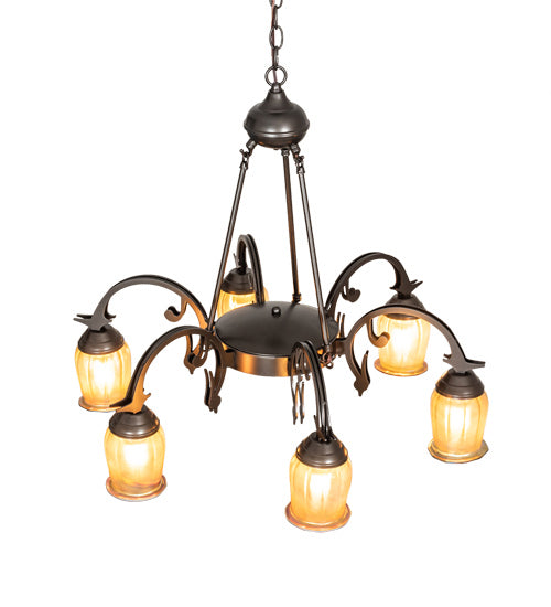 Meyda Tiffany 219621 Six Light Chandelier, Oil Rubbed Bronze