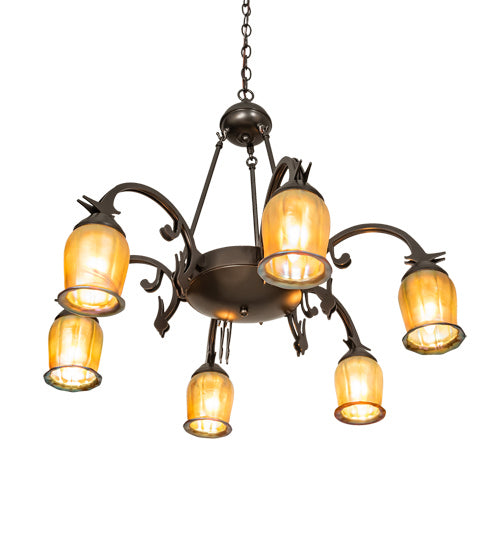 Meyda Tiffany 219621 Six Light Chandelier, Oil Rubbed Bronze