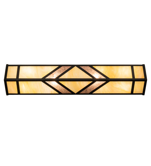 Meyda Tiffany 219805 Four Light Vanity, Flat Black