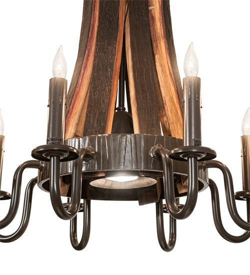 Meyda Tiffany 219855 Nine Light Chandelier, Timeless Bronze
