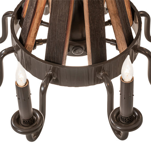 Meyda Tiffany 219855 Nine Light Chandelier, Timeless Bronze