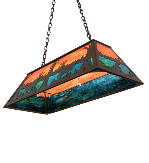 Meyda Tiffany 219886 Six Light Pendant, Timeless Bronze