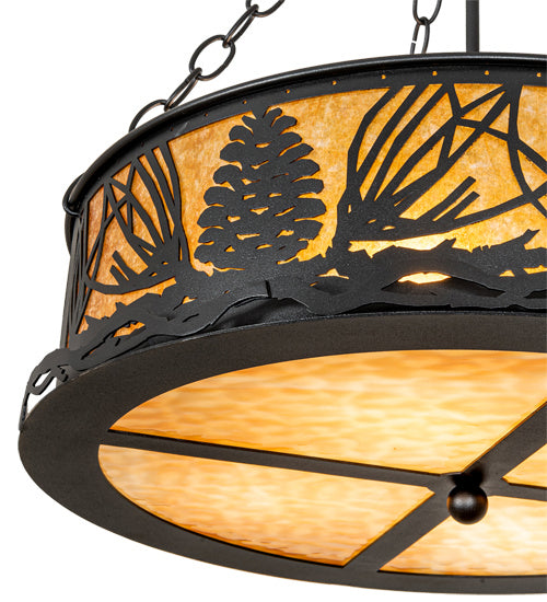 Meyda Tiffany 220141 Four Light Pendant, Textured Black