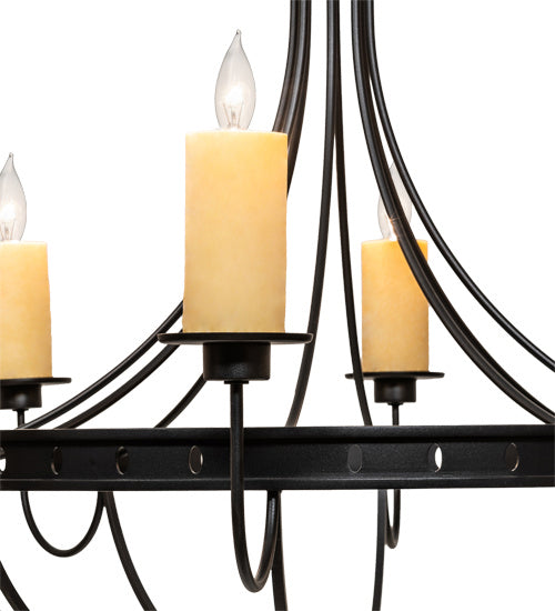Meyda Tiffany 220739 Eight Light Chandelier, Textured Black